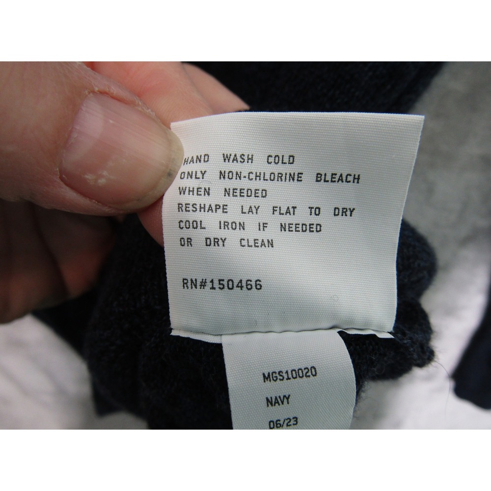Artefact Quarter Zip Sweater Mens Large Navy Blue Excellent Merino Wool - Picture 6 of 9